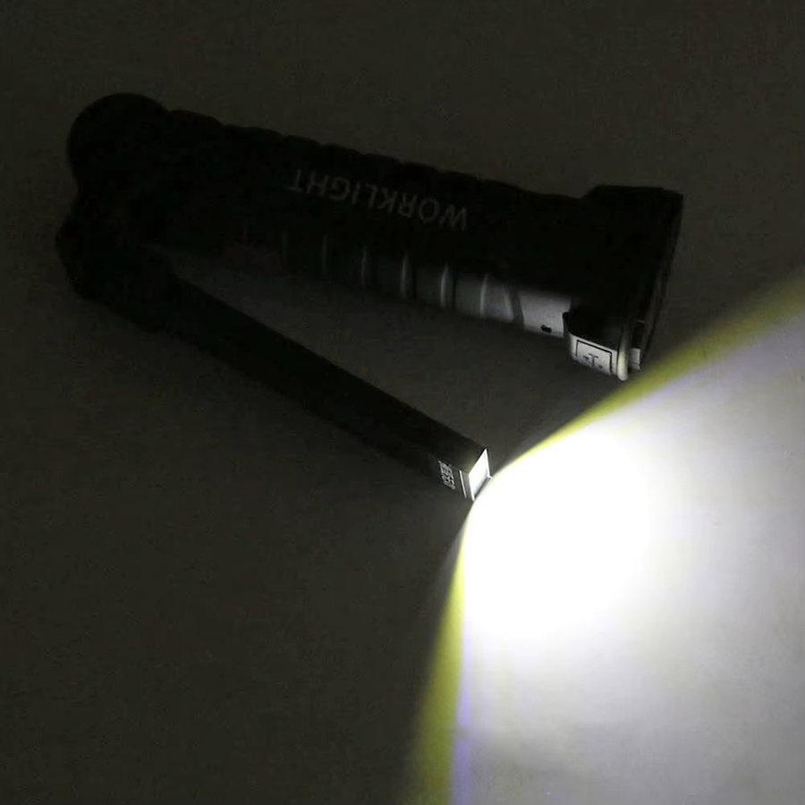 ANENG USB aufladbare COB LED Taschenlampe mit klappbarem Design in Schwarz - Bild 5