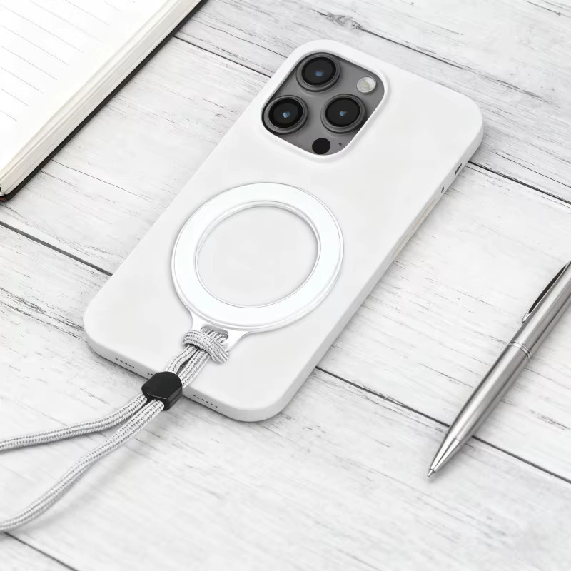 WSSHE Magnetisches Handy-Lanyard mit Riemen und Anti-Verlust-Schlüsselanhänger, 2 Stück, Schwarz und Weiß - Bild 3