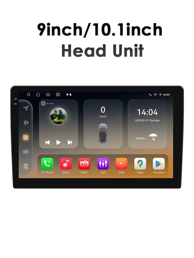 Hizpo Universal-Autoradio 2Din mit 10,1 Zoll Display Android 14, Qualcomm Snapdragon 6115, 4G-LTE, WIFI, Bluetooth, DSP, RDS, SWC und Carplay in Schwarz - Bild 3