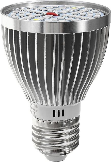 TOMTOP JMS Grow Light LED Full Spectrum Pflanzenlampe E27 60W Multicolour Silber - Bild 1