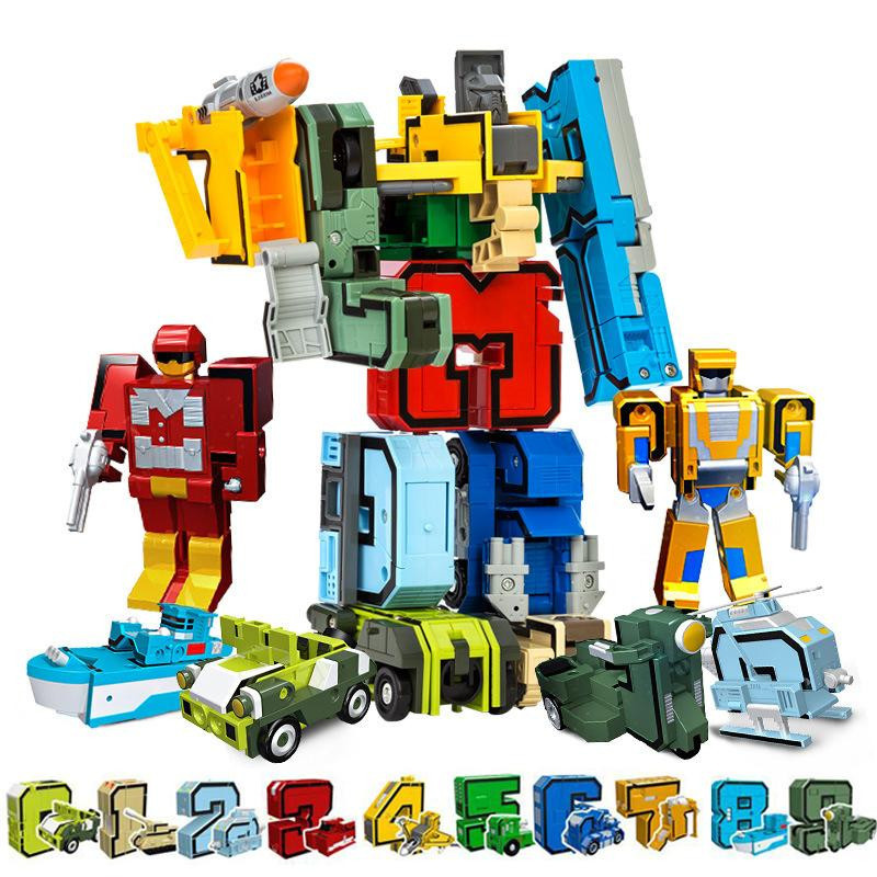 GUDI Roboter Transformation Actionfigur Zahlen Buchstaben Alphabet ab 3-6 Jahren - Bild 3