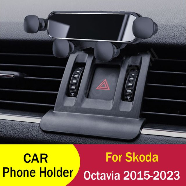 Schwerkraft Auto Telefonhalterung für Skoda Octavia 2015-2023 in Schwarz - Bild 1