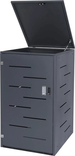PROREGAL Mülltonnenbox Anthrazit erweiterbar aus Stahl in mattem Design B/T/H: 116,5 x 66 x 80 cm - Bild 1