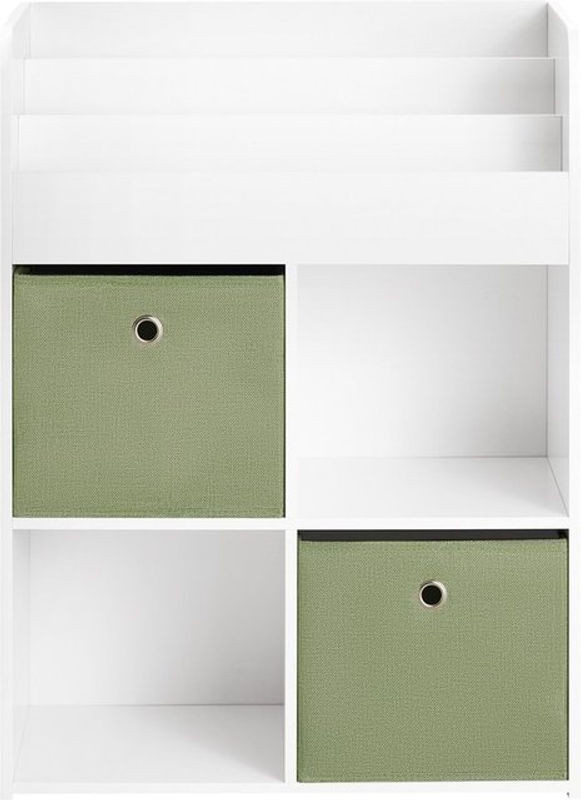 SoBuy Kinderregal mit 3 Fächern in Weiß, modern und freistehend, B/T/H: 60 x 34 x 80 cm - Bild 1