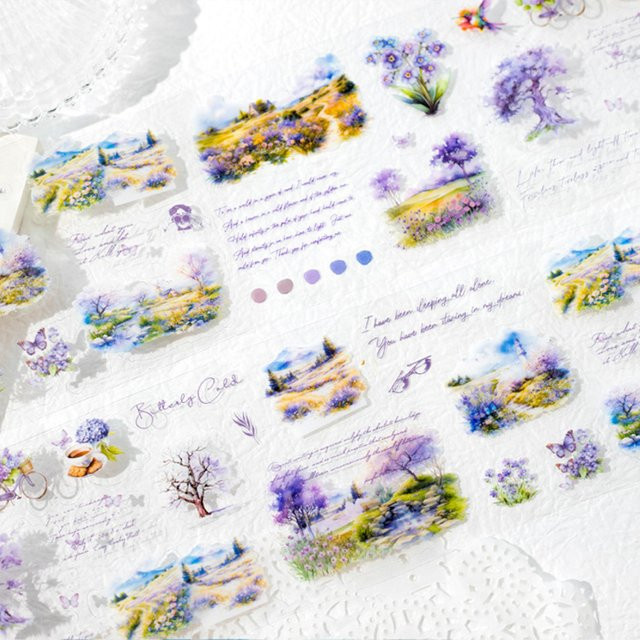 Mr Paper Passing Scenery Collection PET-Stanzband mit 4 Designs für deine Schreibwaren - Bild 1