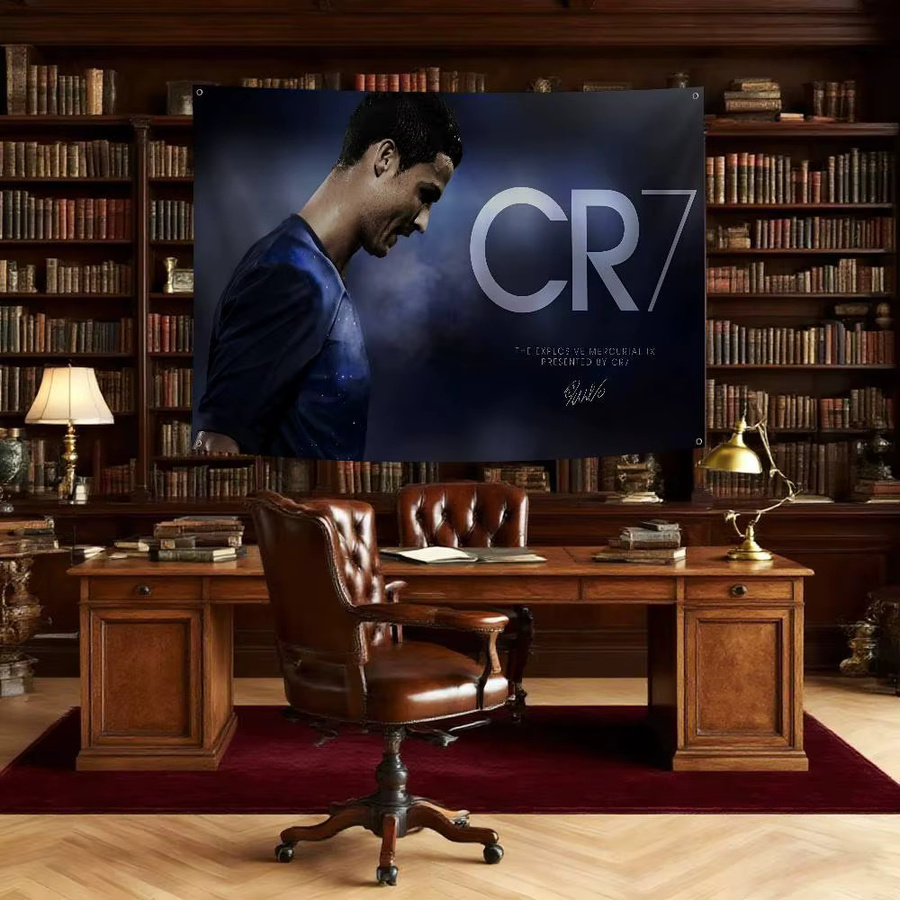 Cristiano Ronaldo CR7 Fußballer Flagge aus Polyester in Blau, B x H: 50 x 70 cm - Bild 2