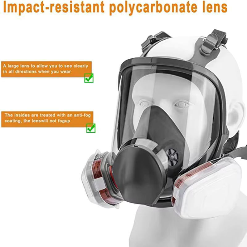 HFYSF 6800 Vollgesichts-Atemschutzmaske als Gasmaske für Lackierarbeiten, Maschinenpolieren und Schweißen - Bild 4