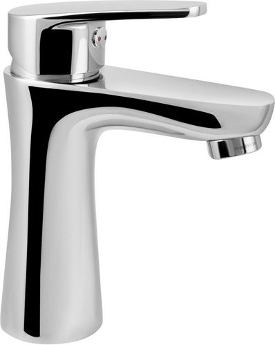 WELLWATER Einhebelmischer für das Waschbecken in Silber, verchromt mit wassersparender Cold-Start Kartusche - Bild 1