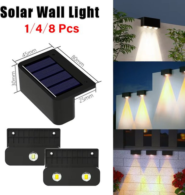 VENUSWING LED Solarleuchten für den Außenbereich IP65 wasserdicht zur Dekoration von Garten, Hof und Zaun - Bild 1