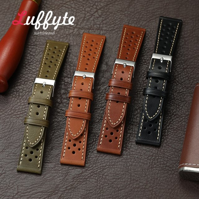 Luffyte Uhrenarmband Rindsleder, Unisex, Vintage - Bild 1