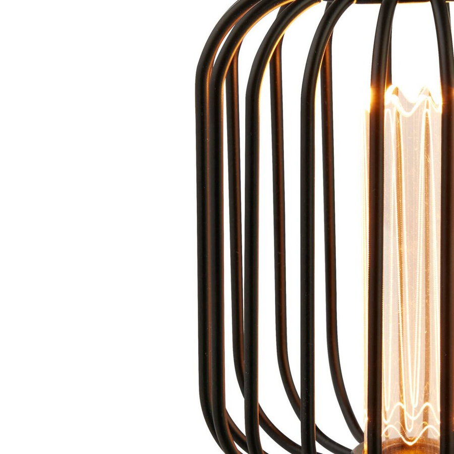 Searchlight Dekolampe Cylinder in Schwarz mit E27 Fassung und LED Filament - Bild 3