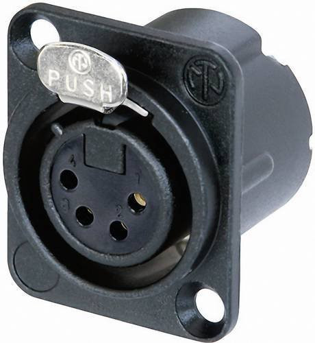 Neutrik NC4FD-LX-B XLR-Flanschbuchse mit 4 Kontakten in Schwarz - Bild 1