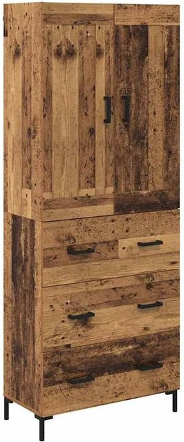 vidaXL Highboard Altholz in Braun mit Türen und Schubladen, B/T/H: 69,5 x 34,0 x 180,0 cm - Bild 1