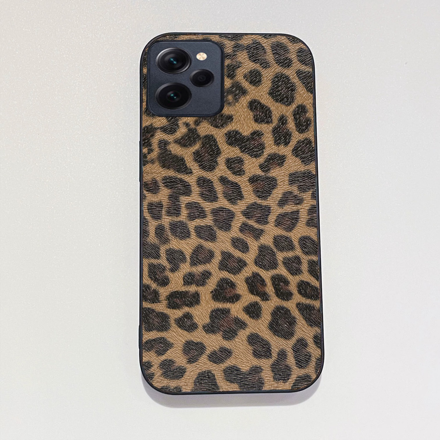 Modische Handyhülle aus weichem Kunstleder mit Leopardenmuster für Xiaomi Poco X3 X4 X5 X6 X7 Pro F5 F6 in Braun - Bild 2