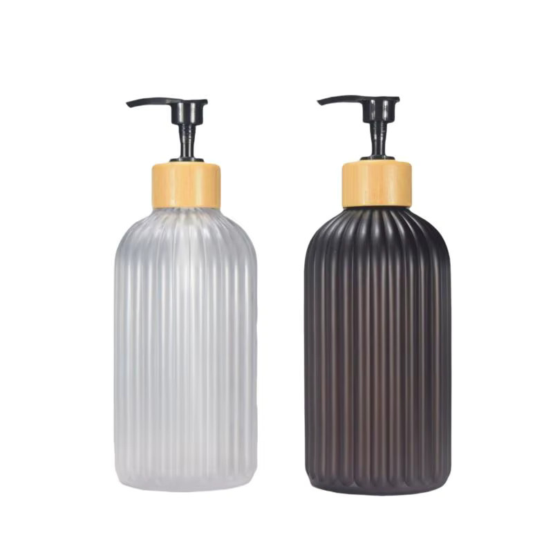 AyS Seifenspender für Badezimmer und Küche, Schwarz, 500 ml, nachfüllbare Seifenflasche mit Pumpe - Bild 2