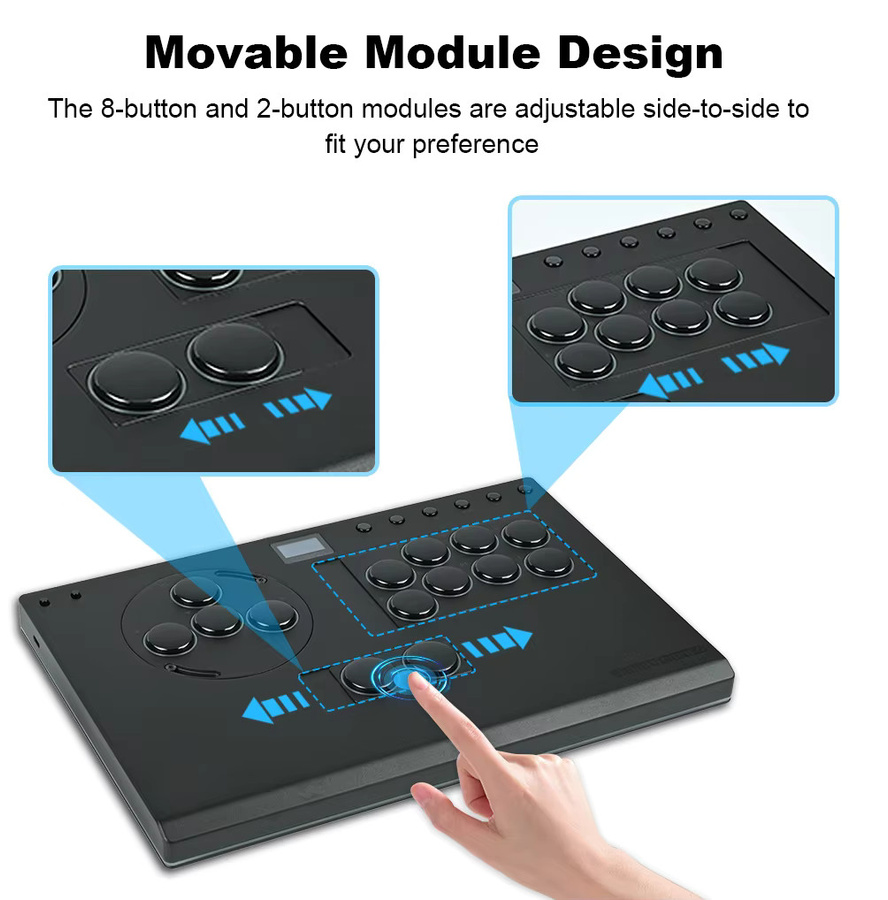 Haute42 X-Move Leverless Controller aus Aluminiumlegierung für PC und PS4/PS5, Schwarz - Bild 2