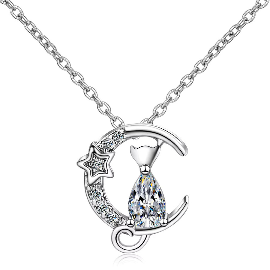 SAY Halskette 925 Silber, Moissanit, Damen - Bild 2