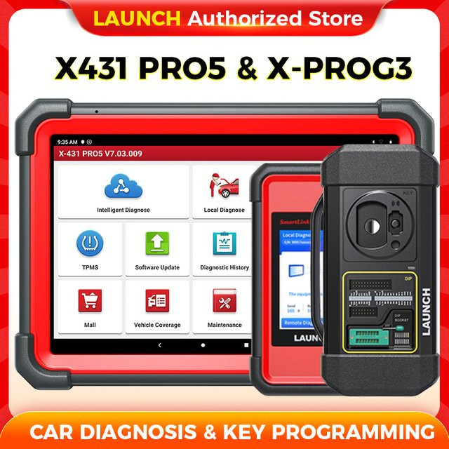 LAUNCH X431 Pro 5 und X-PROG 3 Schlüsselprogrammierungstool für Autodiagnose und IMMO Wegfahrsperre Programmierung - Bild 1