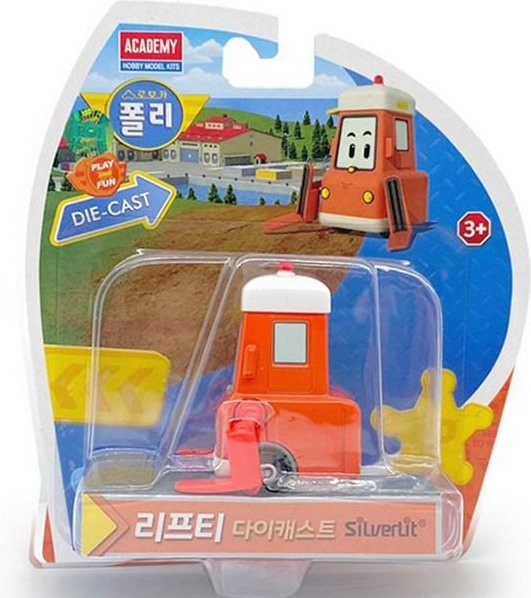 Board M Factory Robocar Poli Lifty Diecast, Fahrzeug, Orange, Blau, ab 3 Jahren - Bild 1