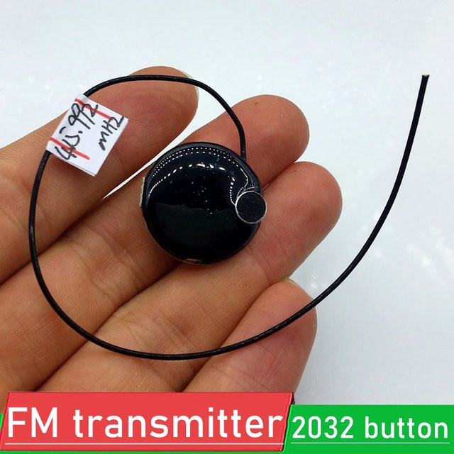Dykbcells UHF FM Sender 400-470 MHz Mini Drahtloses Mikrofon Audio Pickup für Walkie-Talkie Empfänger in Schwarz - Bild 1