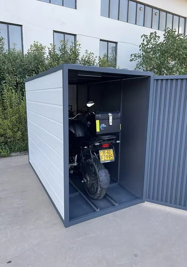 ZUIDID Motorradgarage grau, wetterfester Unterstand mit Diebstahlschutz und Sonnenschutz, B/T/H: 260 x 180 x 128 cm - Bild 4
