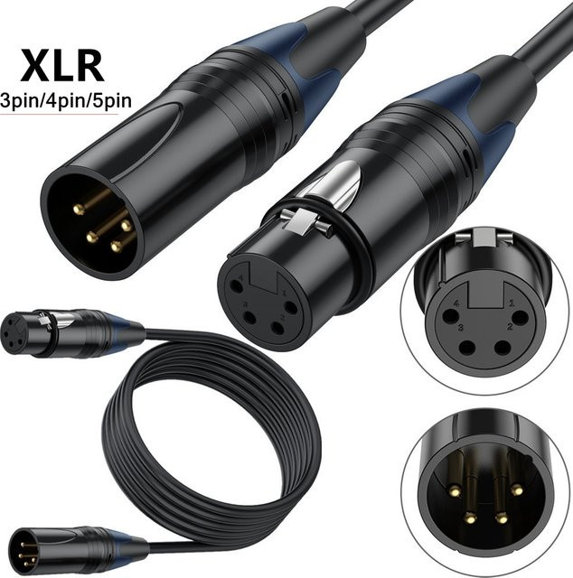 UXG XLR Verlängerungskabel Schwarz 30 m für Audio-Mischpulte und DSLR-Kameras - Bild 1