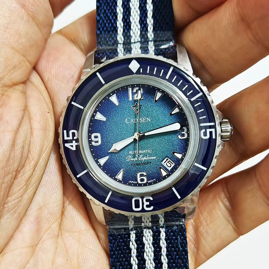 CADISEN Armbanduhr Automatik, Edelstahl, Textil/NATO, Herren - Bild 2