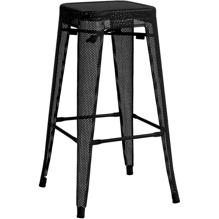 CLP Barhocker Etowah in Schwarz aus Metall im Industrial-Design, stapelbar - Bild 2