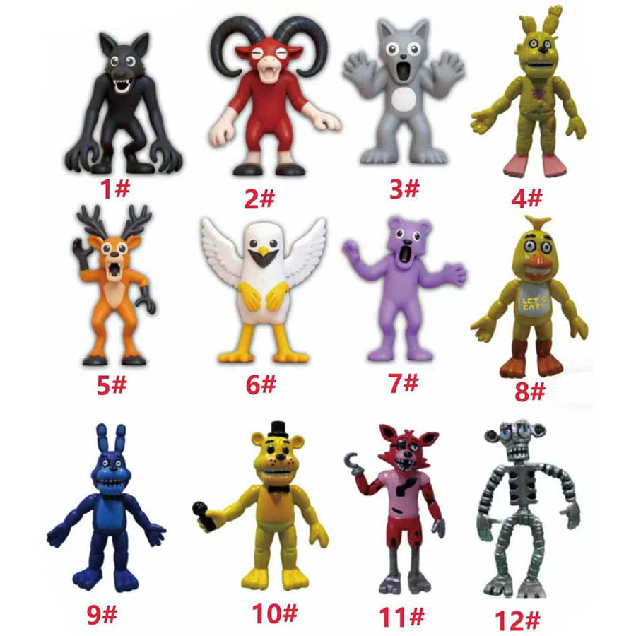 Fashnics 99 Nächte Figuren Eule Ziege Wolf Hirsch Plastikspielzeug - Bild 2