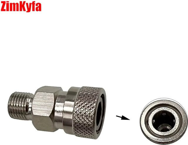 Schnellverschluss-Kupplungsfitting mit M10*1 Gewinde und Kupferbeschichtung von zimakyfa, 8mm Buchsenanschluss mit PU-O-Ring - Bild 1
