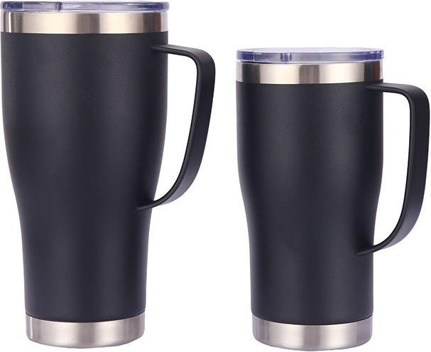 Ice Tyrant Cup Thermosbecher aus Edelstahl in Schwarz, 20oz Thermosflasche mit Wärmedämmung für das Auto - Bild 1