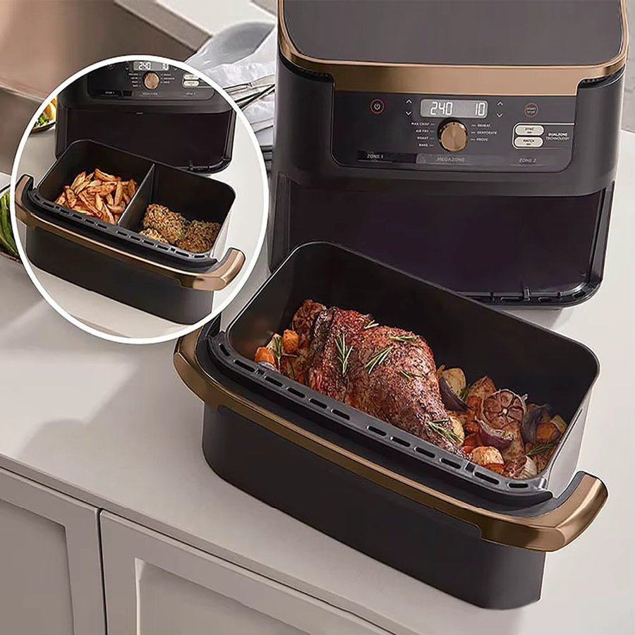 Ninja Silikon Backblech Einsatz für Heißluftfritteusen, rechteckiger Non-Stick Liner in Schwarz, passend für Ninja AF500 - Bild 1