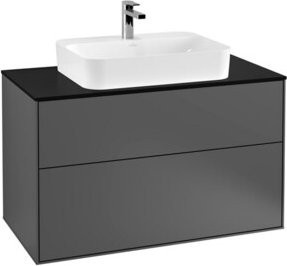 Villeroy & Boch Waschtischunterschrank Finion in Anthrazit, wandhängend, B: 100 cm, T: 60,3 cm, H: 50,1 cm - Bild 1