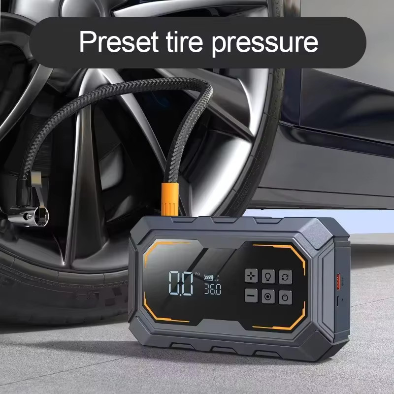 Vyvylabs Auto-Starthilfe mit 1000A Spitzenstrom und 150PSI Luftkompressor-Pumpe, Tragbarer Batterie-Booster und Powerbank mit LED-Licht für Auto und SUV - Bild 4