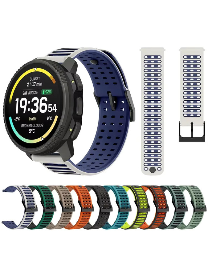 Suunto Uhrenarmband, Silikon, zweifarbig, Unisex, 22 mm - Bild 2