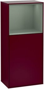 V&B Finion Seitenschrank für das Badezimmer mit LED-Wandbeleuchtung und offenen Regalfächern, Matt, B: 41,8 cm, H: 93,6 cm - Bild 1