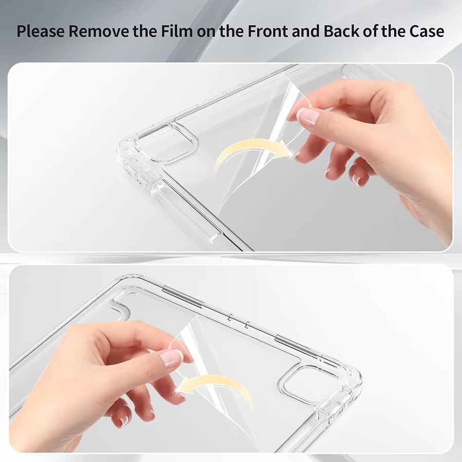 PHYLYN Y Fold Clear Crystal Schutzhülle für iPad in Pink, Flip-Hülle kompatibel mit iPad Air 4/5/6, iPad Mini und verschiedenen iPad Generationen - Bild 5