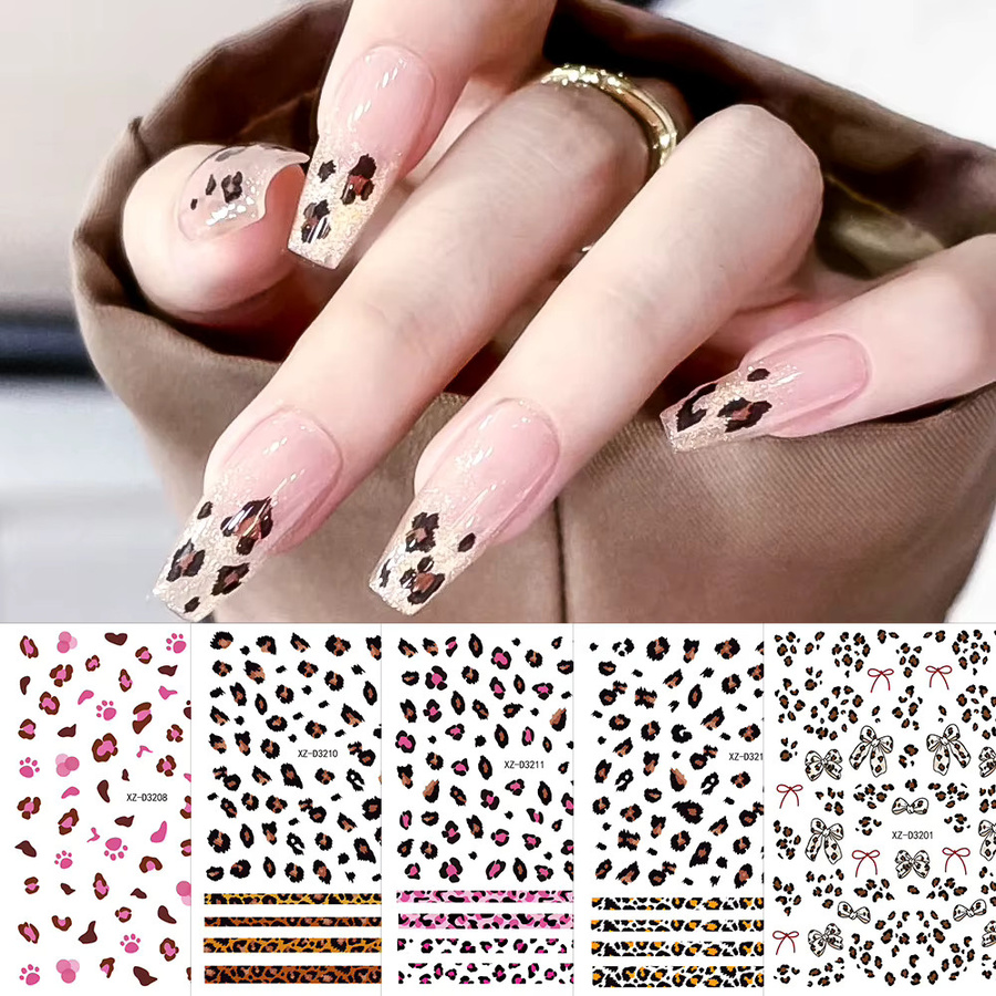 MingLee Nagelaufkleber, Schwarz Rosa, Glänzend, 12 Stück - Bild 2