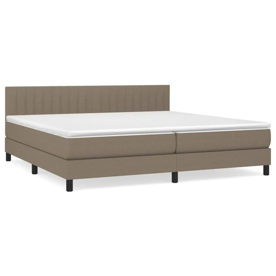 vidaXL Boxspringbett Hybrid mit Matratze in Taupe, B/T: 200 x 200 cm - Bild 2