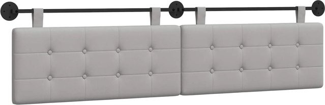 vidaXL Wandmontiertes Polsterpaneel in Wolkengrau, Breite: 210 cm, Tiefe: 55 cm, Höhe: 5 cm - Bild 1