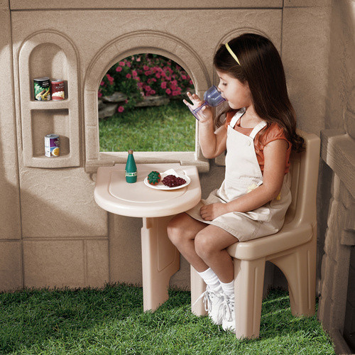 Step2 Kinderspielhaus Storybook Cottage aus Kunststoff in Braun, B/H/T: 139,7 x 163,19 x 128,27 cm - Bild 2
