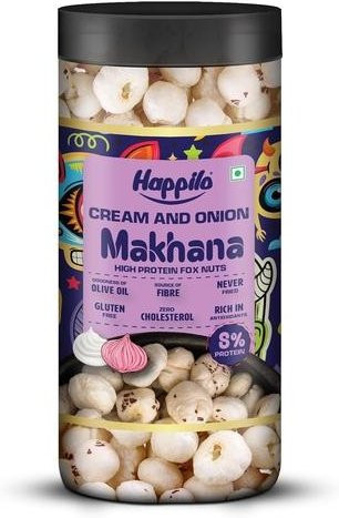 Happilo Makhana Sahne & Zwiebel geröstet vegan 80 g - Bild 1