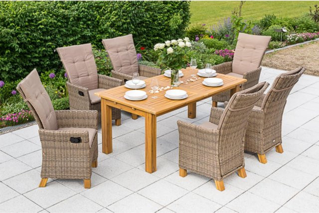 Merxx Loungegruppe Toskana mit Hochlehnersesseln aus Aluminium, 13-teilig - Bild 1
