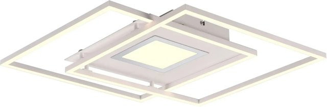Trio LED-Deckenleuchte Via, 1-flammig, Weiß Matt, quadratisch, dimmbar mit Fernbedienung, B/T: 50 x 50 cm - Bild 1