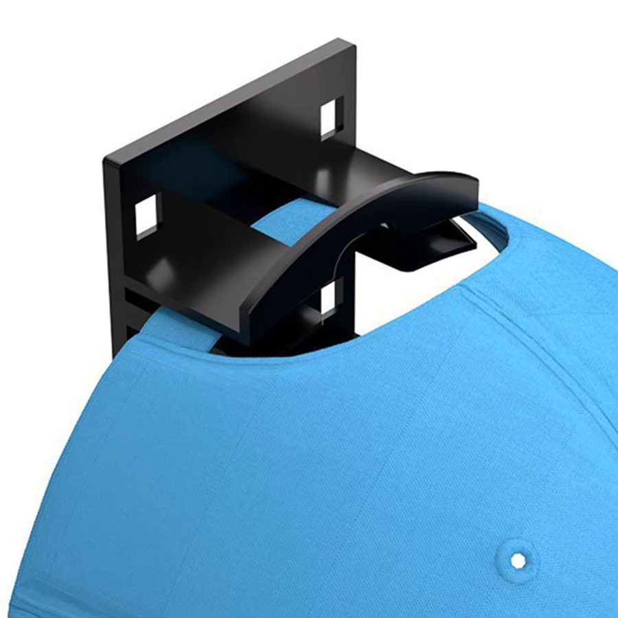 Multiyilego Hut Organizer Display Stand Wandmontiert, 10 Fächer, Schwarz - Bild 5