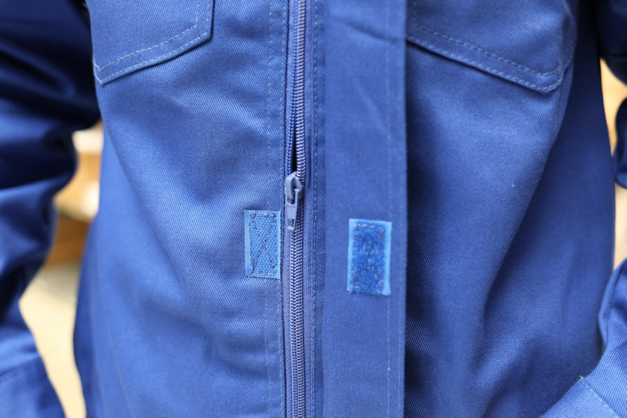 Alpha-Tex Schweißer- und Flammschutzjacke aus Baumwolle in Blau, Größe XL, nach EN ISO 11611 und EN ISO 11612 Kat. III - Bild 1