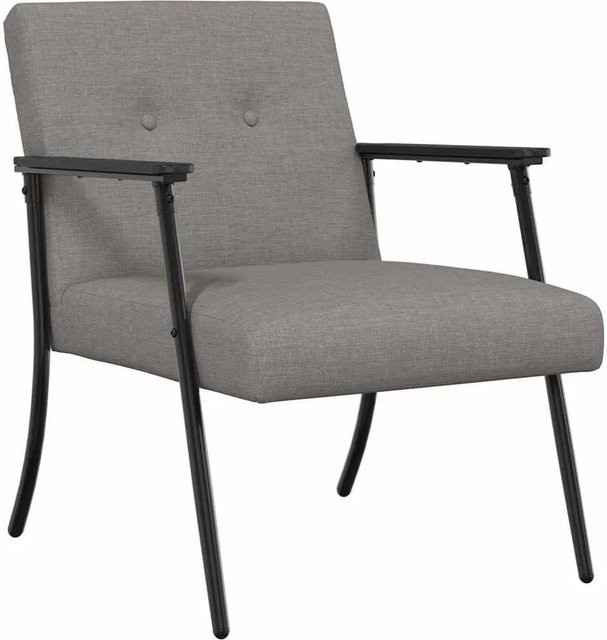 vidaXL Sessel in Taupe mit Samtbezug und Armlehnen, Modernes Design für Wohnzimmer oder Schlafzimmer, B/T/H: 59 x 75 x 78 cm - Bild 1