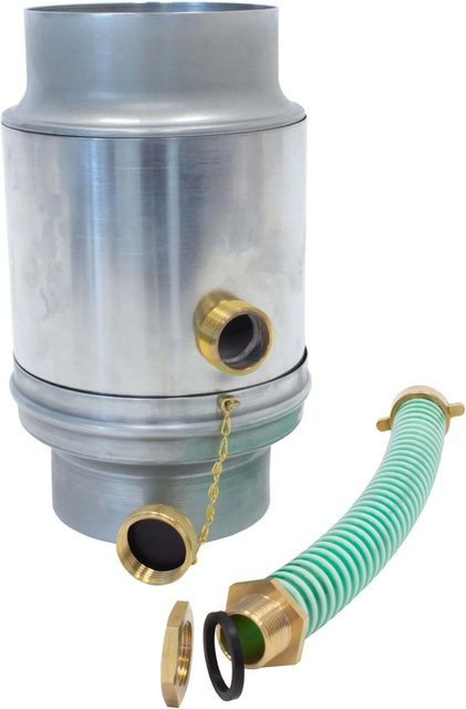 Zambelli Regenwassersammler mit Schlauchanschluss in Silber - Bild 1
