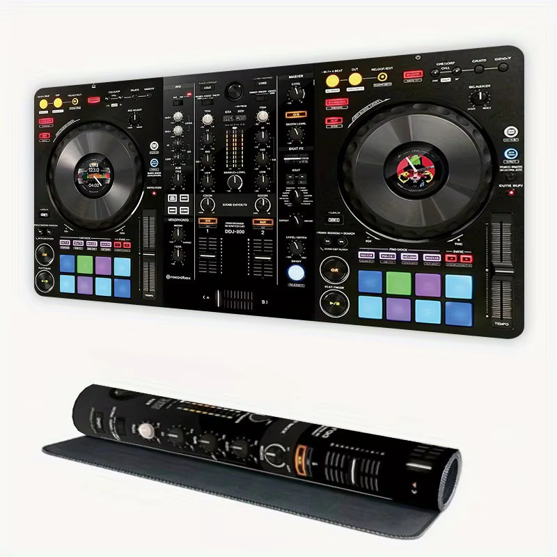 Rutschfestes DJ-Mixer-Tischpad in Schwarz für Home-Studio und Gaming, Breite: 90 cm, Tiefe: 40 cm - Bild 3