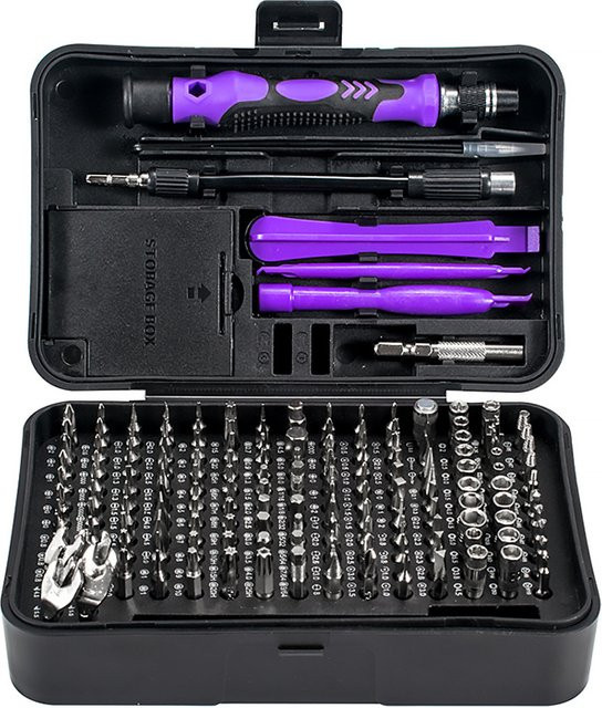 ZJMZYM 170-in-1 Multi-Schraubendreher-Set mit 154 Präzisions-Bits in Grau für Reparaturen an Computer, Telefon und Heimwerkzeugen - Bild 1